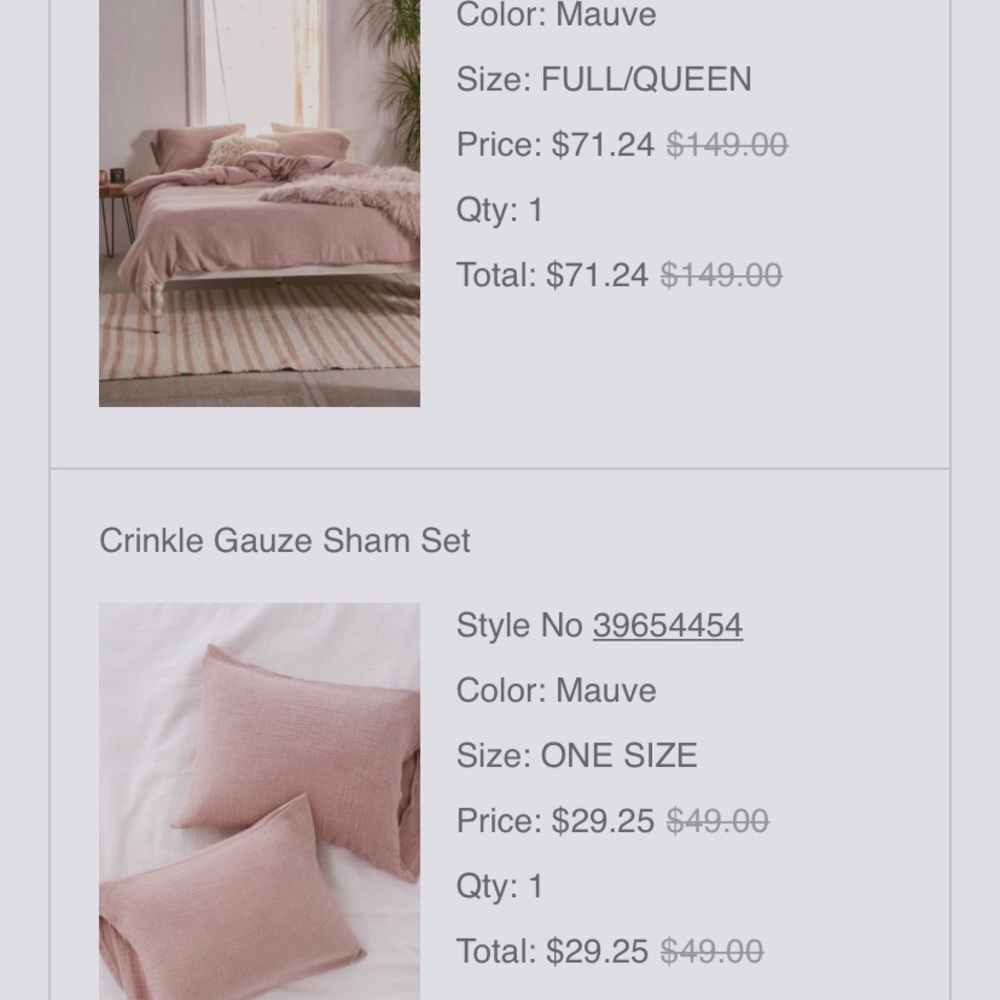 Urban Outfitters duvet cover and shams!!